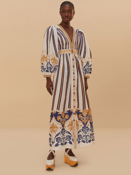 FARM Rio Dresses & Skirts - NWT Beautiful Boho Pineapple Deco Maxi Dress by FARM Rio -  Size M